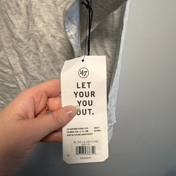 NWT Bruins Grey Long Sleeve Tee XL - Picture 3 of 5